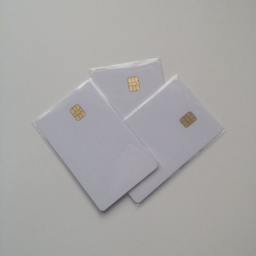 Blank white pvc smart chip card contact ic sle4442 inkjet printable pack of 5 for sale