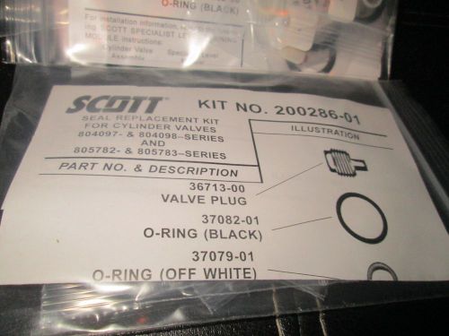 1 New Scott kit no 200286-01 SEAL Replacement kit for cylinder valves read all