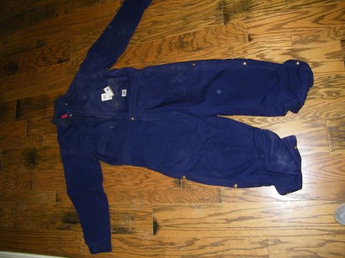 Carhartt Navy Blue Quilt Lined Thermal Work Coveralls NWT Size 48T RQ102t