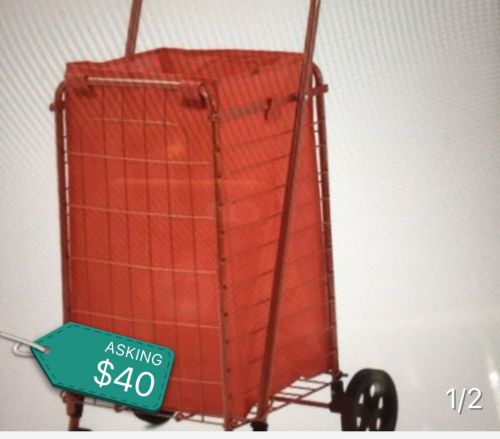 Sandusky FSC3012 Folding Shopping Cart, Red