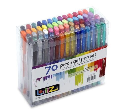 LolliZ 70 Gel Pens Tray Set 70 Unique Color Choices