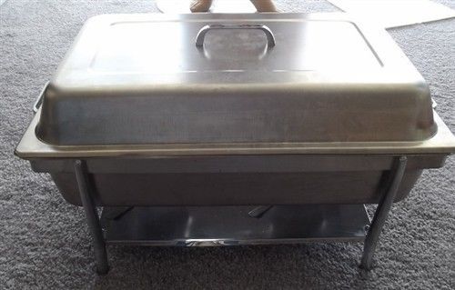 Polarware chafer dish stainless steel 6 pieces 8 qt used for sale
