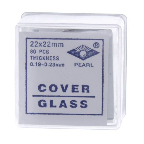 22x22 mm Glass Microscope Slide Coverslips Pk80 #2