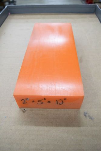 Urethane Block 2&#034;X5&#034;x12&#034; 80A Durometer Orange Bar Polyurethane Acrotech
