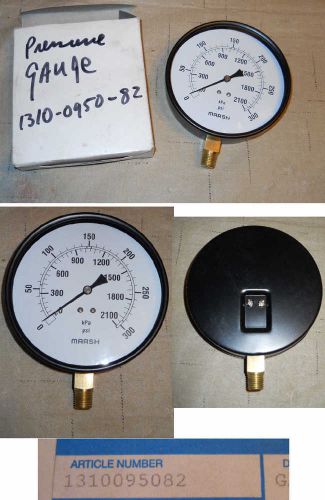 Nib* marsh pressure gauge 0 to 300 psi and 0 to 2100 kpa 1310095082 *new* for sale