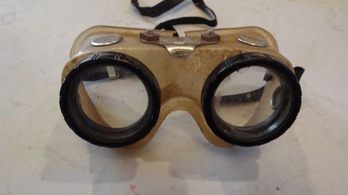 Vintage Sellstrom Welding Goggles Metal Side Vents Glass Steam Punk