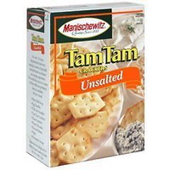 Manischewitz Unsalted Tam Tams Snack Cracker, 9.6 Ounce -- 12 per case.