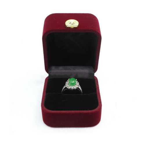 Velvet wedding ring box jewelry storage case organizer luxury groom gift for sale