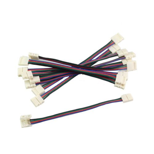 10Pcs LED RGB Strip light connector line 4 Pin DIY PCB RGB LED Connector Adapter
