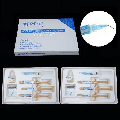 3 Kits Dental Resin Syringes Paste Adhesive Direct Bonding Bracket Buccal Tube
