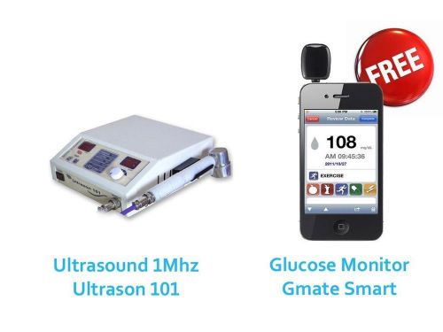 Combo offer!! ultrasound therapy machine 1mhz + free glucometer new brand for sale