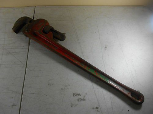 Ridgid 24&#034; pipe wrench - red - heavy duty - elyria, oh - usa (2) for sale