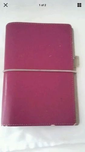 Filofax Domino personal organiser in plum. used