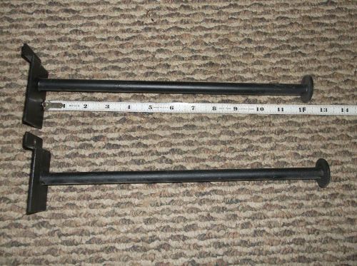 12&#034; Faceout Arm Round Tube Slatwall Black Hanger Lot of 22 Used ..