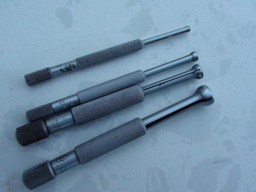 Used 4 pcs : brown sharpe small hole gage set 595-1,2,3,4  range 0.125&#039;&#039;~0.500 for sale