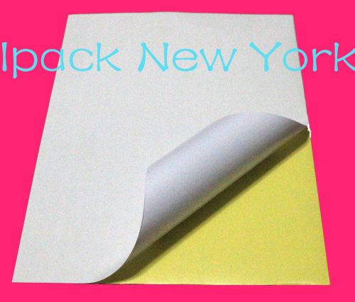 15 A4 White Glossy Self-adhesive Sticker Label Full Sheet Printing Paper Laser