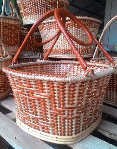 Handmade Rattan Shopping Baskets Basket Hand Business Supermarket Store Shop