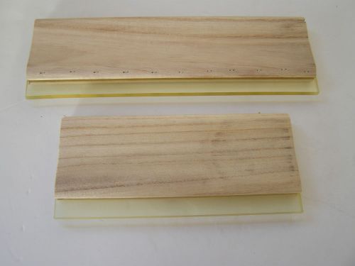 Pair Wooden Screen Printing Squeegee Blade for Printing 33cm + 24cm