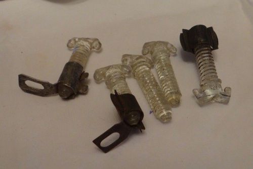 Vintage Electrical Resisters Glass Clear w Metal on them Marked K