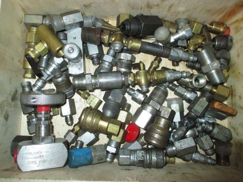 Lot of Pneumatic / Air Fittings, Valves, Couplers, Etc. 11+ Pounds