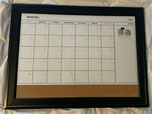 White Calendar Board Magnetic Whiteboard Dry Erase Wall Bulletin Time Planner