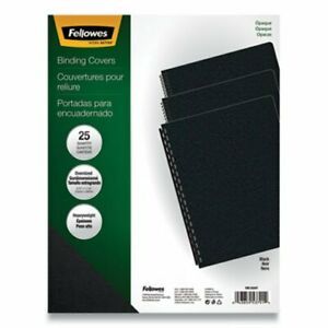 Fellowes Presentation Binding System Covers, Black, 25 Covers (FEL5224701)