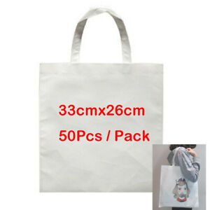 50pcs 13&#034; x 10&#034; Blank Sublimation Shopping Bag for Heat Transfer DIY Printing