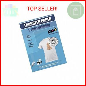 PPD Inkjet PREMIUM Iron-On White and Light Color T Shirt Transfers Paper LTR …