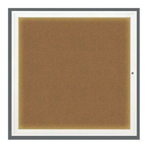 UNITED VISUAL PRODUCTS UV303ILED5-WHITE-FORBO Corkboard,Lighted,Wht,Forbo,1