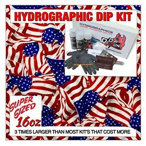 Hydrographic dip kit Stars and Stripes hydro dip dipping 16oz US Flag
