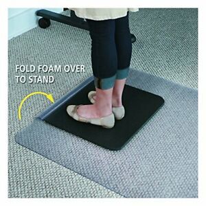 ES Robbins Sit or Stand Mat for Carpet or Hard Floors with Lip, 36&#034; x 53&#034;, Clear