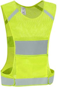 IDOU Reflective Vest Safety Running Gear with Pocket,High Visibility for Running