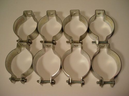 2 1/2&#034; conduit pipe hangers straps - lot of 8 for sale