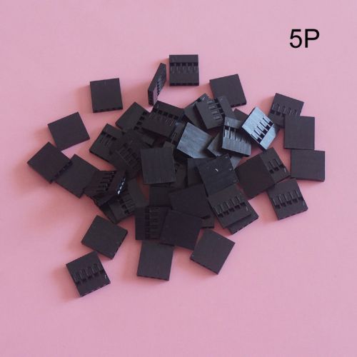 100pcs 5p dupont jumper wire cable housing female pin connector 2.54mm pitch for sale