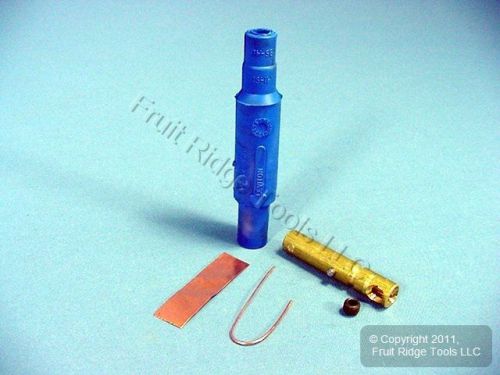 New leviton blue ect 15 series detachable female cam plug 600v set screw 15d22-b for sale