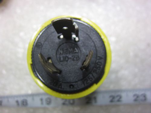 Sylvania 20a 125/250v hubbell 2361 style locking plug l10-20p, used for sale