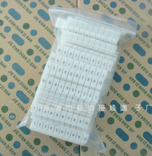 100PCS ZB6 Terminal Block Accessories  lettering Tag Bar  apply UK2.5B UK5N