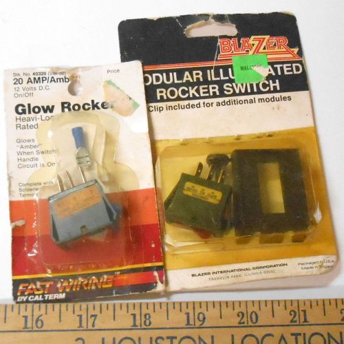 2 pc glow rocker 20 &amp; 15 amp on/off switch illuminated 2 possition parts replace for sale