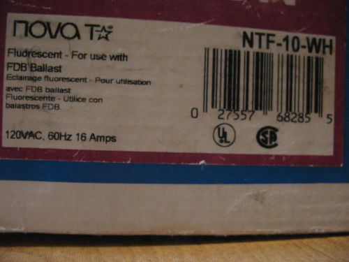 &#034;New in Box&#034; Lutron Fluorescent Slide Dimmer Model # NTF-10-WH Nova T 120V