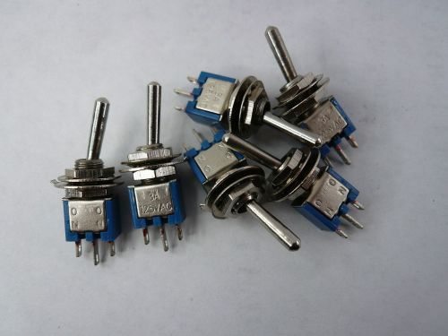 Si 6 pcs toggle switch spdt on/on super mini 3a125vac  3 lugs 2 position  stda for sale