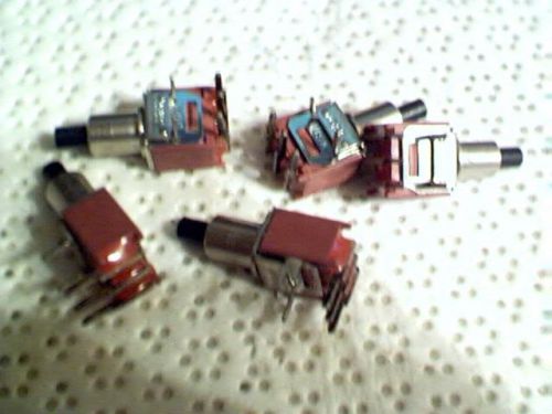 5 Alco 1PDT p/c push buttons right angle .2 lead spacing