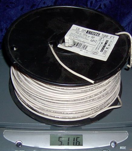 About 500&#039; 16 gauge stranded white wire 500 feet 16awg 16 awg