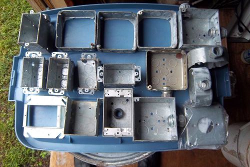 Galv.Electrical Boxes Lot of 17