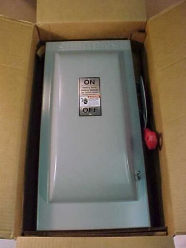 New in box siemens hf363 heavy duty safety switch 3p 100a 600v nema type 1 for sale