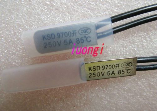 3pcs KSD9700 85?C 250V 5A Thermostat Temperature BiMetal Switch NO Normally open