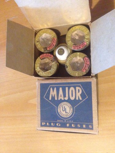 10 Major Plug Fuses New In Box Visible 10 Amp 125 Volt Advertising Vintage