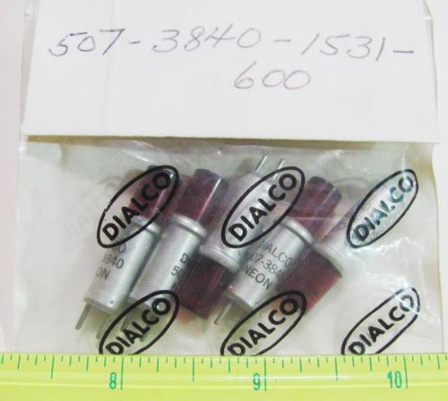 1x Dialight 507-3840-1531-600 125V Long Cylindrical Red Neon Datalamp Cartridge