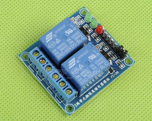 5V 2-Channel Relay Module with Optocoupler High Level Triger for Arduino New