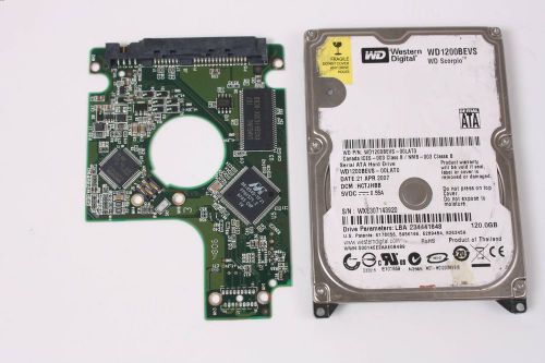 Wd wd1200bevs-00lat0 120gb 2,5 sata hard drive / pcb (circuit board) only for da for sale