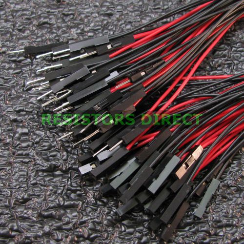20cm DuPont Red &amp; Black Male to Female 40pcs Breadboard Jumper Wire Arduino Pi